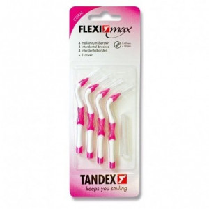 Ершик FLEXI MAX межзубный 0,4/2,5 мм (4 шт.+1 колпачок) РОЗОВЫЙ (Tandex)